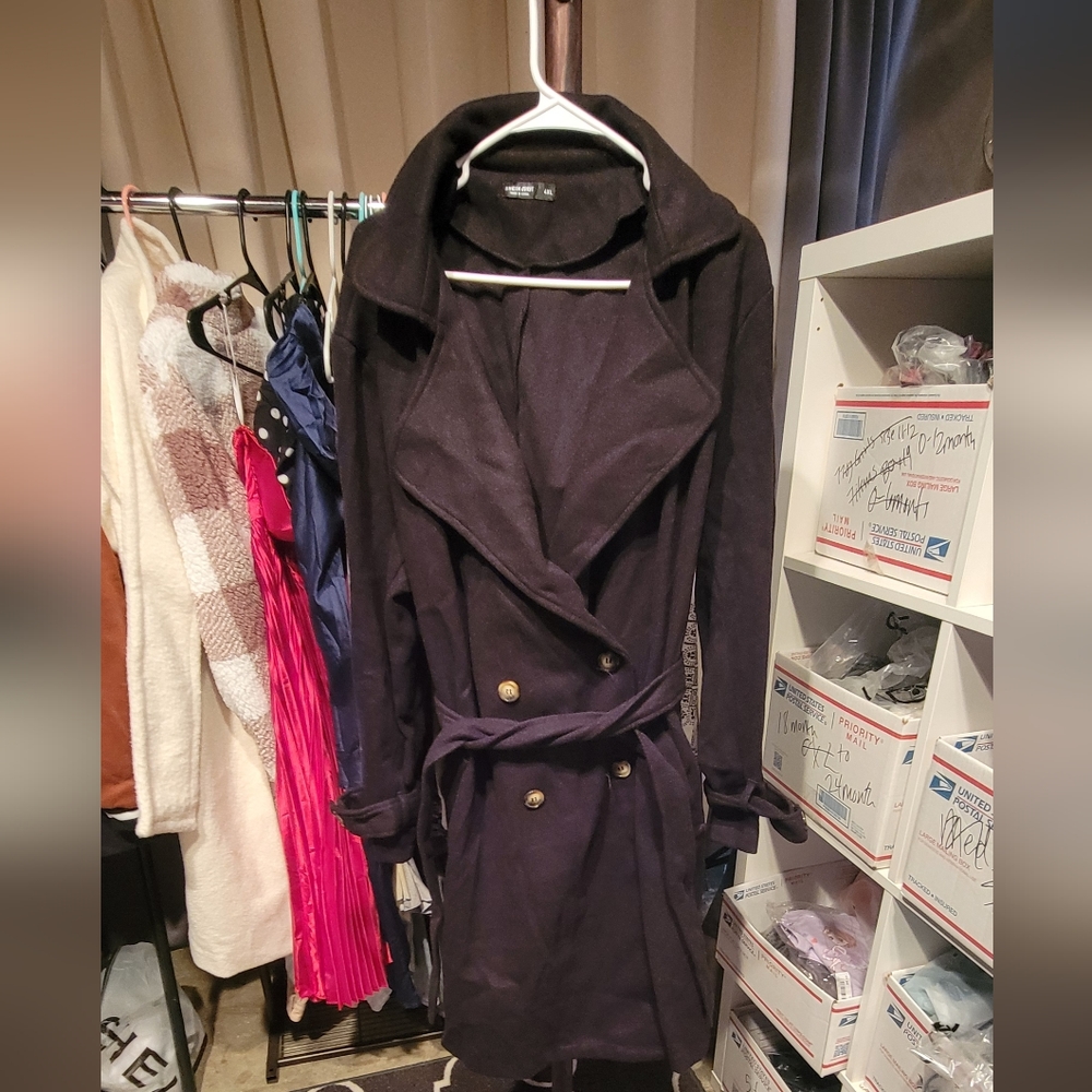 Shein Black PeaCoat